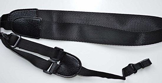 19music Uke any Ukulele STRAP clip on fastener easy use 5 colours snap wrap thong (black)