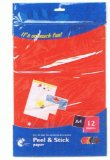 1PL A4 Coloured Peel and Stick Paper 12/Pk (SS572) 2 PER PACK