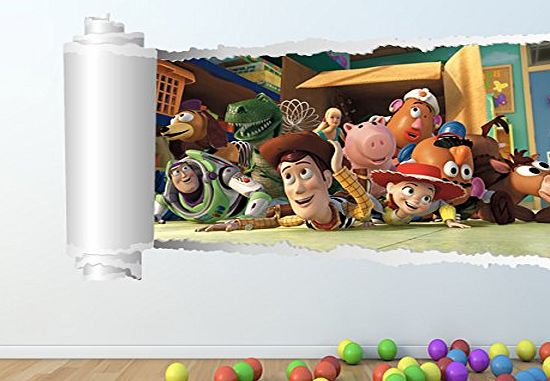 1Stop Graphics Shop TOY STORY FULL COLOUR WALL STICKER - GIRLS BOYS DISNEY BEDROOM C133 Size: Large