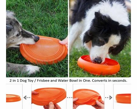 in 1 Dog Toy / Frisbee and Water Bowl -