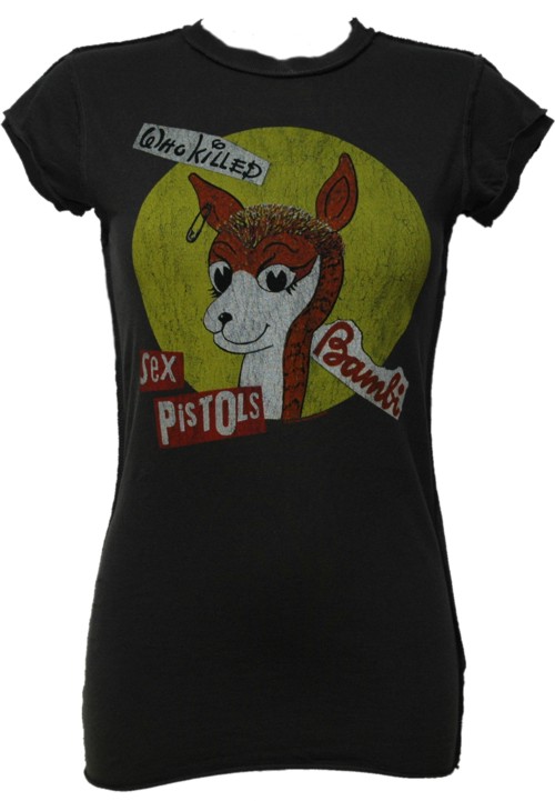 Ladies Sex Pistols Who Killed Bambi T-Shirt from Amplified Vintage