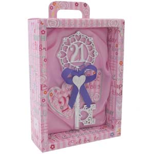 21st Birthday Key (Pink)