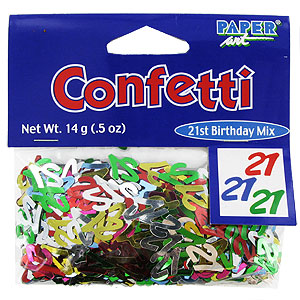 21st Birthday Mixed Colour Metallic Confetti