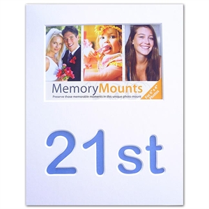 21st Birthday Picture Mount - Blue