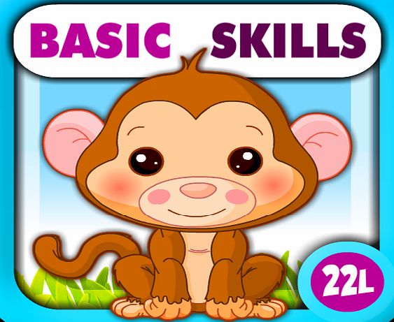 22learn, LLC Preschool All-In-One Basic Skills: Learning Adventure A to Z (Letters, Numbers, Colors, Shapes, Go Together, Patterns, 123s counting, ABCs reading) - Games for Kids - Educational Toy for Baby, Toddler