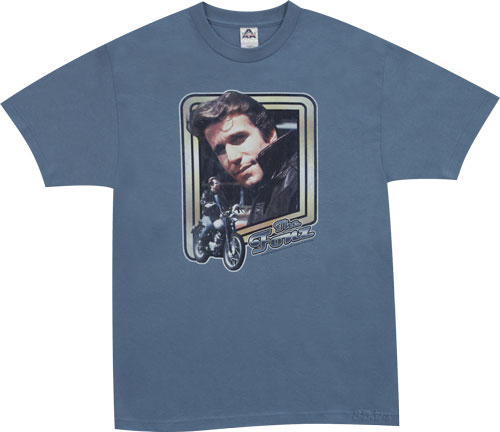 2302 Men` The Fonz Happy Days Motorcycle T-Shirt from American Classics