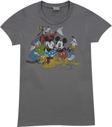 2305 Mickey And Friends Ladies T-Shirt from Mighty Fine