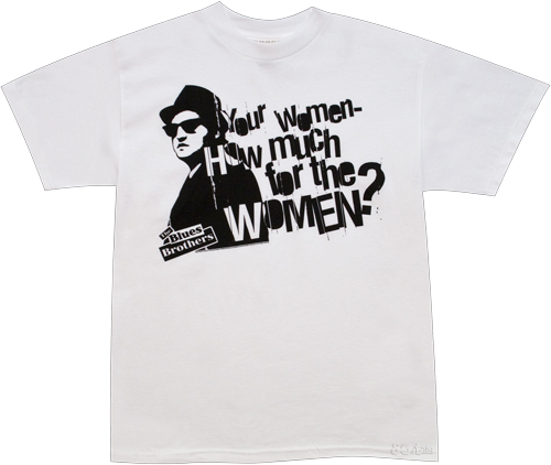 2313 How Much For The Woman? Men` Blues Brothers T-Shirt from American Classics