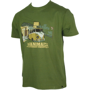 2452 Mens Animal Beall Printed T-Shirt. Chive