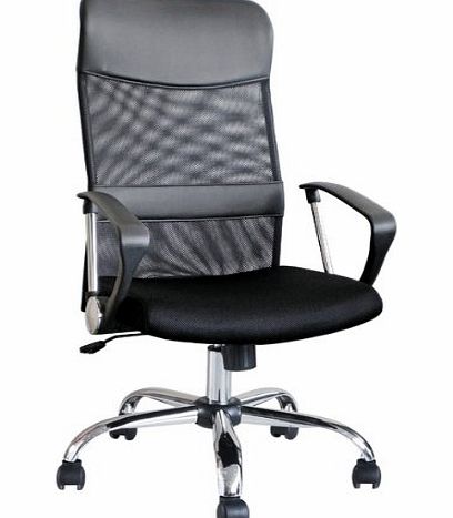 247Seating Brand New Modern Black Ergonomic Mesh Fabric Office Desk Computer Chair Swivel, Tilt Lock, Height Adjustment.