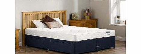 2`6 Small Single Ashton Open SprIng Divan Bed - Soft - Blue