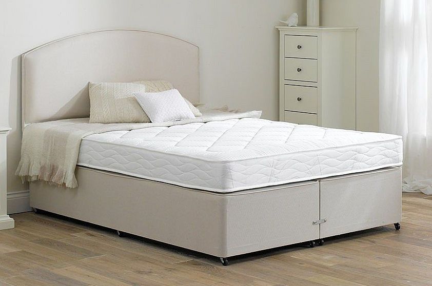 2`6 Small Single Taylor Open Spring Divan Bed - Soft - Beige