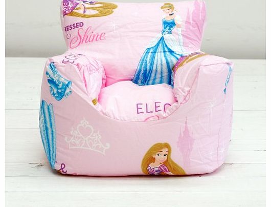 3 CUFT CHAIR Disney Princess Sparkle Girls Character Bean Chair Beanbag Filled with Beans