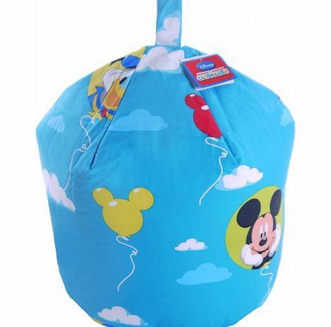 3 CUFT Cotton Blue Sky Disney Mickey Mouse Daffy Duck Puzzled Bean Bag with Filling