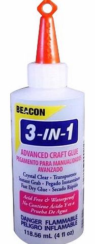 3-in-1 Advanced Craft Glue 115 ml Medium Bottle, Clear