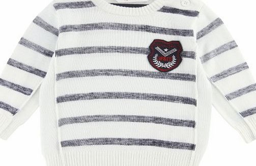 3 Pommes 3Pommes Baby Boys Knitted Sweater White 12 months