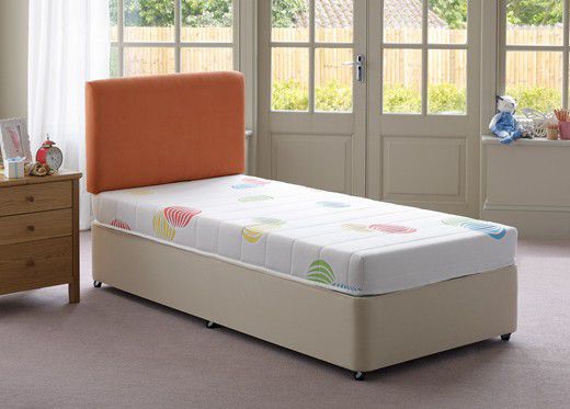 3`0 Single Bounce Divan Bed - Beige