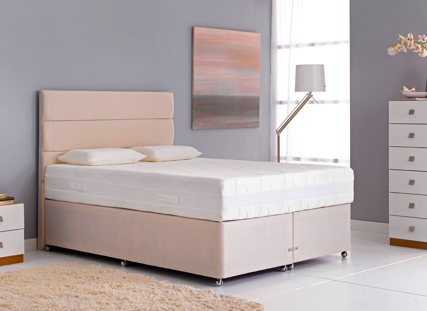 3`0 Single Octaspring Sirocco Memory Foam Divan Bed -