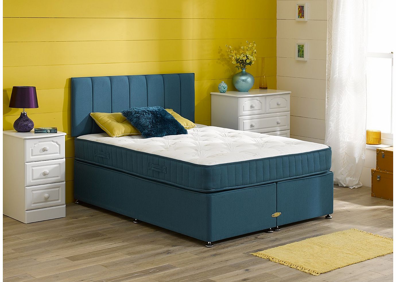 3`0 Single Pizazz Open Spring Divan Bed - Firm