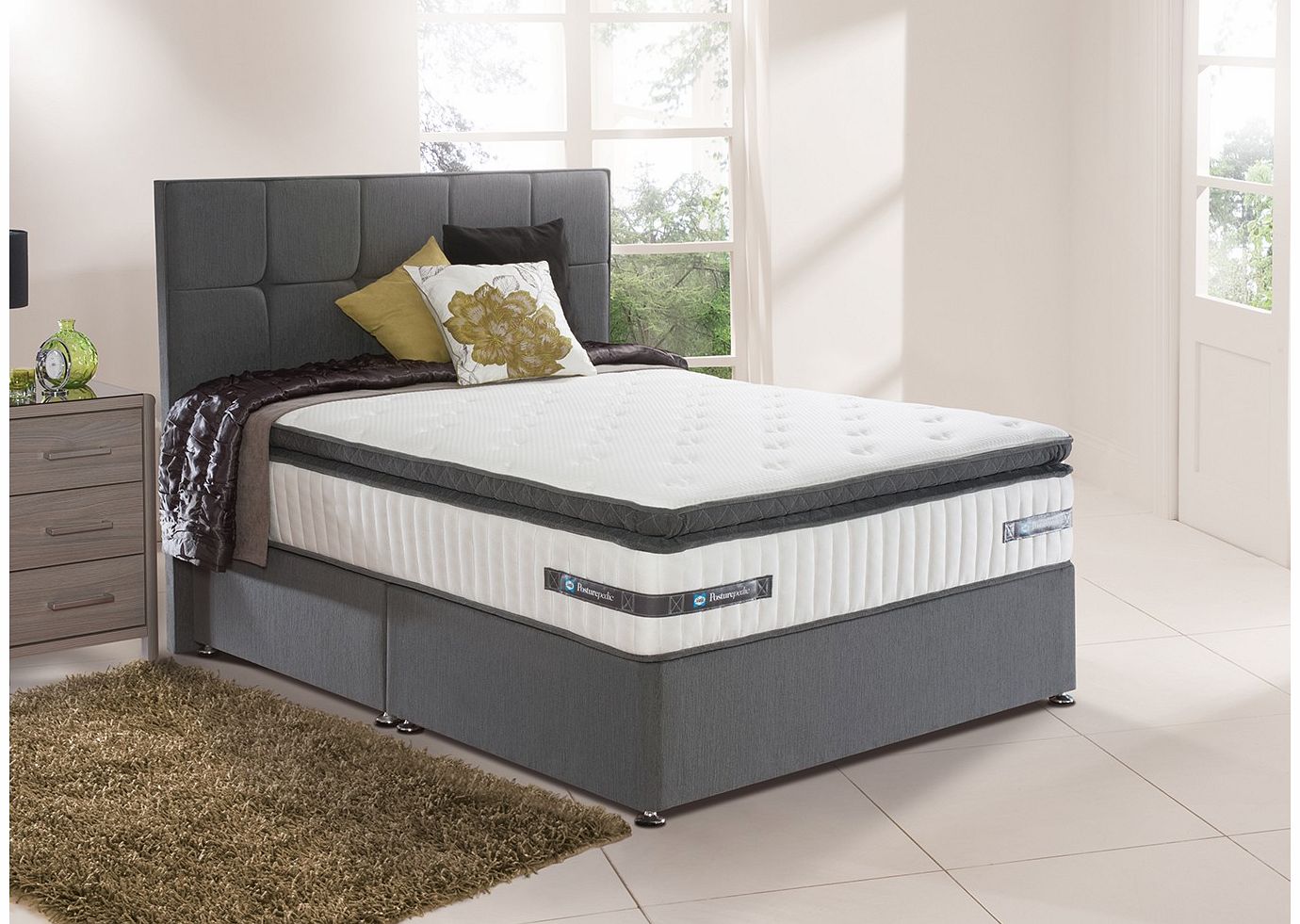 3`0 Single Sealy Sotheby Pocket Spring Divan Bed - Medium