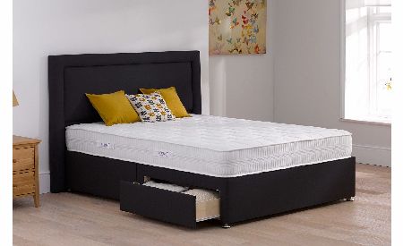 3`0 Single TheraPur Entice Divan Bed - Medium - Carbon