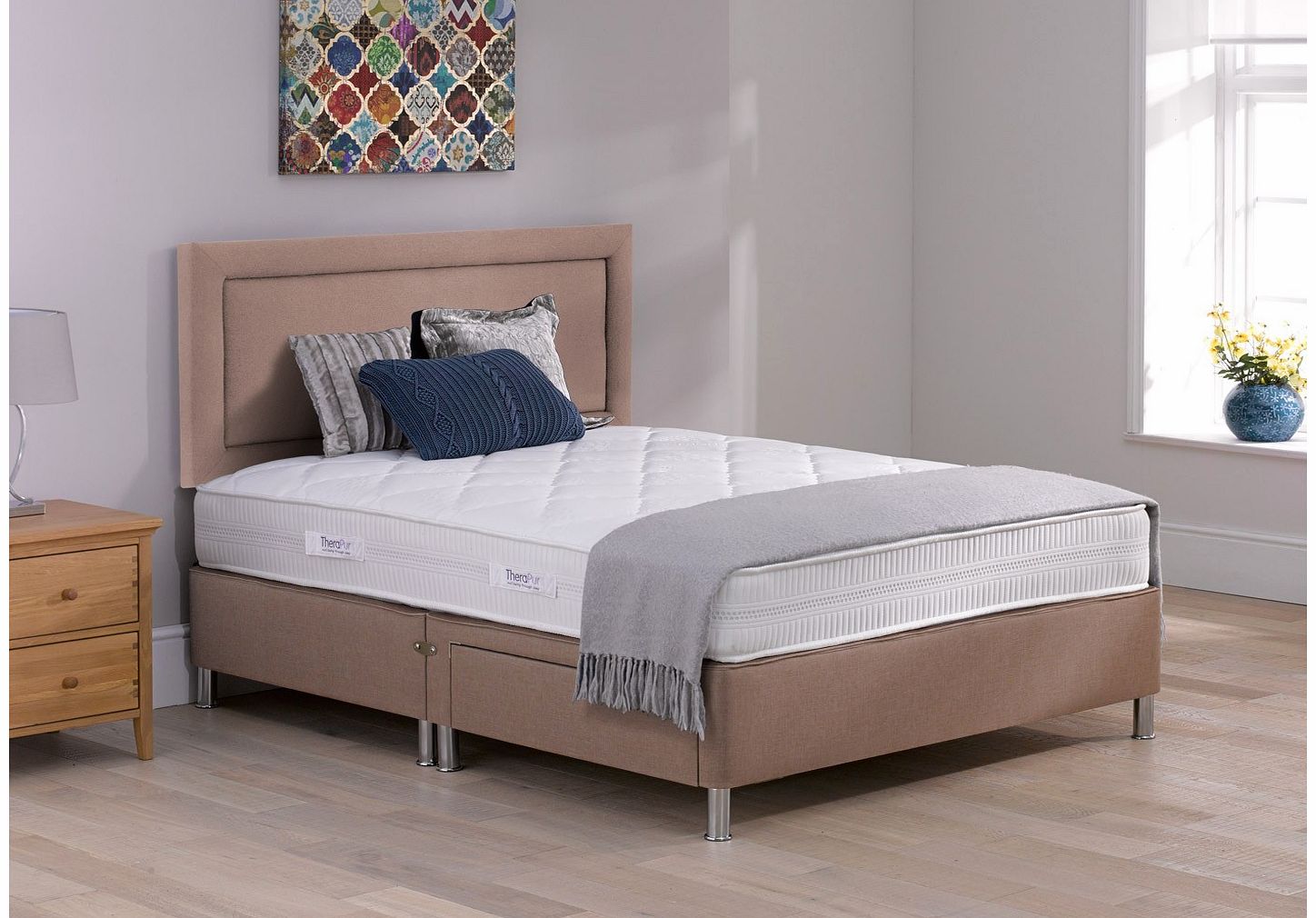 3`0 Single Therapur Entice Divan Bed With Legs - Medium