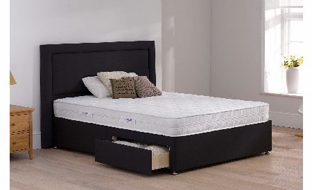 3`0 Single TheraPur Hush 20 Divan Bed - Medium - Carbon