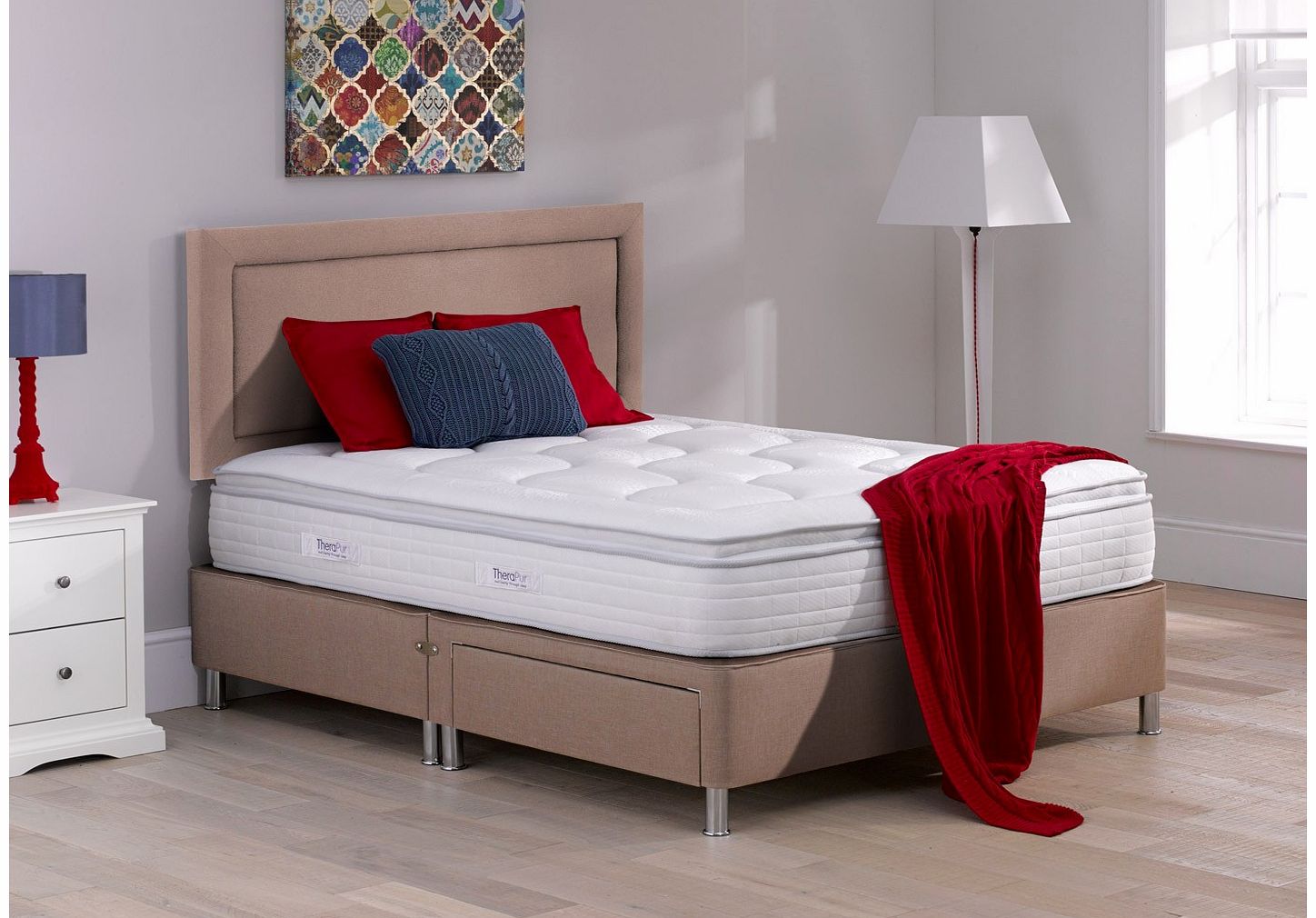 3`0 Single Therapur Vitality Divan Bed With Legs - Medium