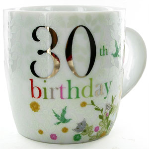 30th Birthday Nouveau Delights Porcelain Mug