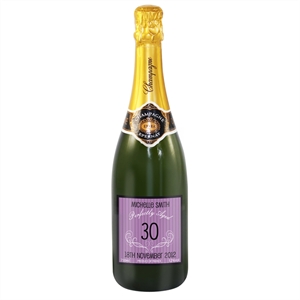 30th Birthday Personalised Champagne Bottles