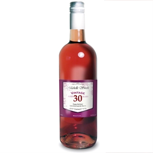 30th Birthday Personalised Rose Wine