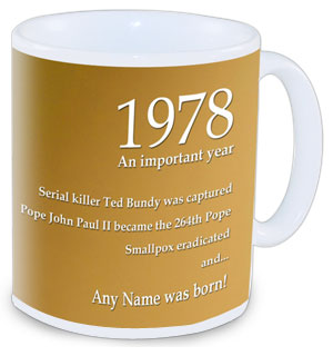 30th Birthday Radio Theme Personalised Mug