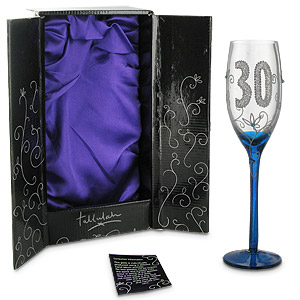 30th Birthday Sparkle Champagne Glass