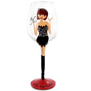 30th Birthday Tallulah Chic Wine Glass