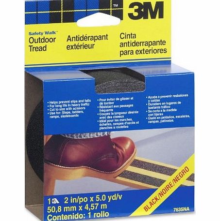 3M - Safety Walk Step/Ladder Tread Tape, 2``x180``, Black, Sold as 1 Each, MMM 7635NA