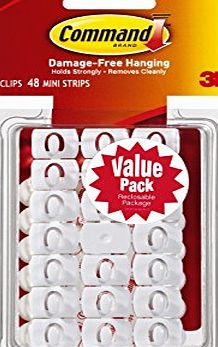 3M Command Decorating Clips Value Pack with White Strips