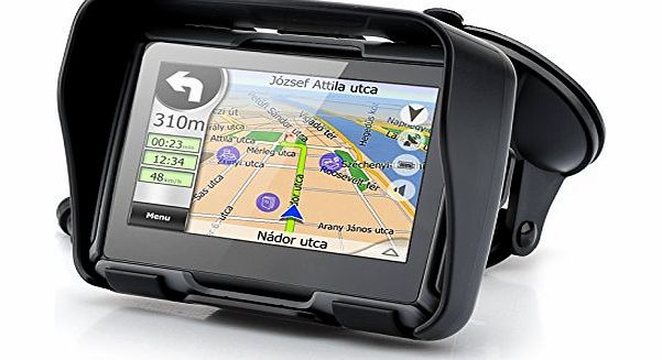 4.3 Inch GPS Navigation System Rage (Grey) All Terrain 4.3 Inch GPS Navigation System For Motorcycle Rage - IPX7 Waterproof Rating, 4GB Internal Memory, Bluetooth (Grey)