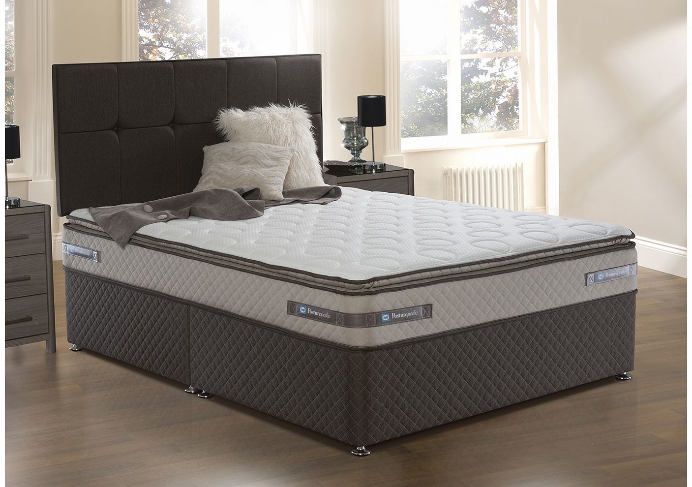 4`0 Small Double Sealy Columbus Posturetech Spring Divan Bed -