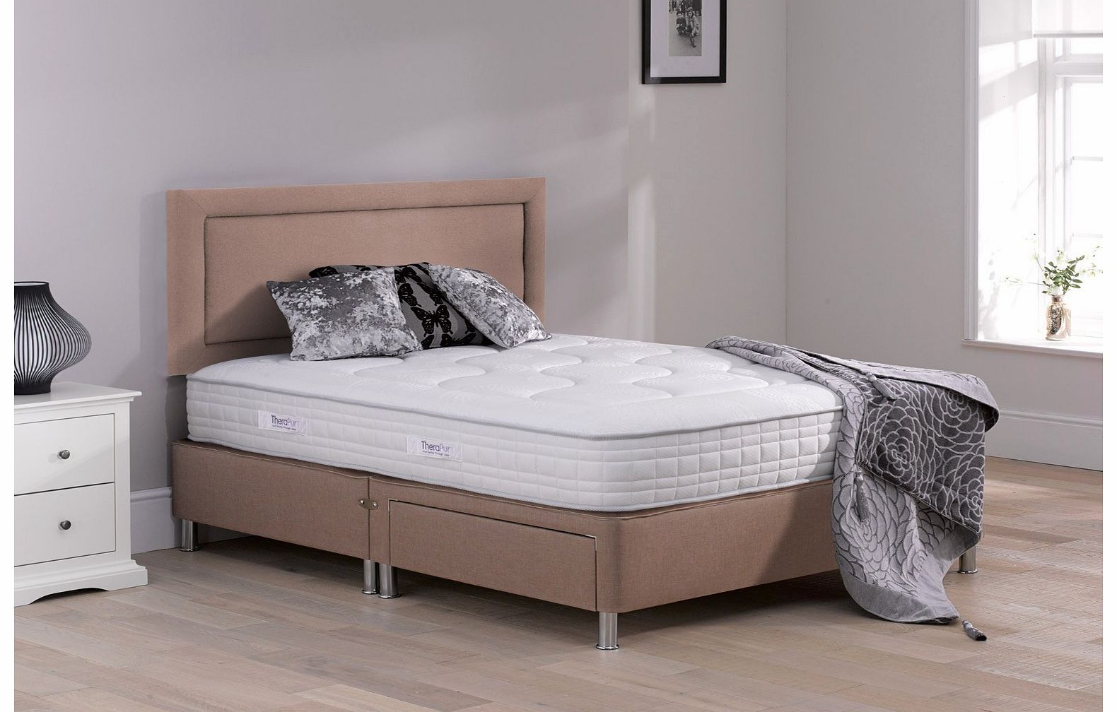 4`0 Small Double Therapur Desire 26 Divan Bed With Legs - Medium