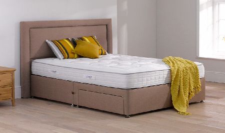 4`0 Small Double TheraPur Devotion 24 Divan Bed - Medium - Oatmeal