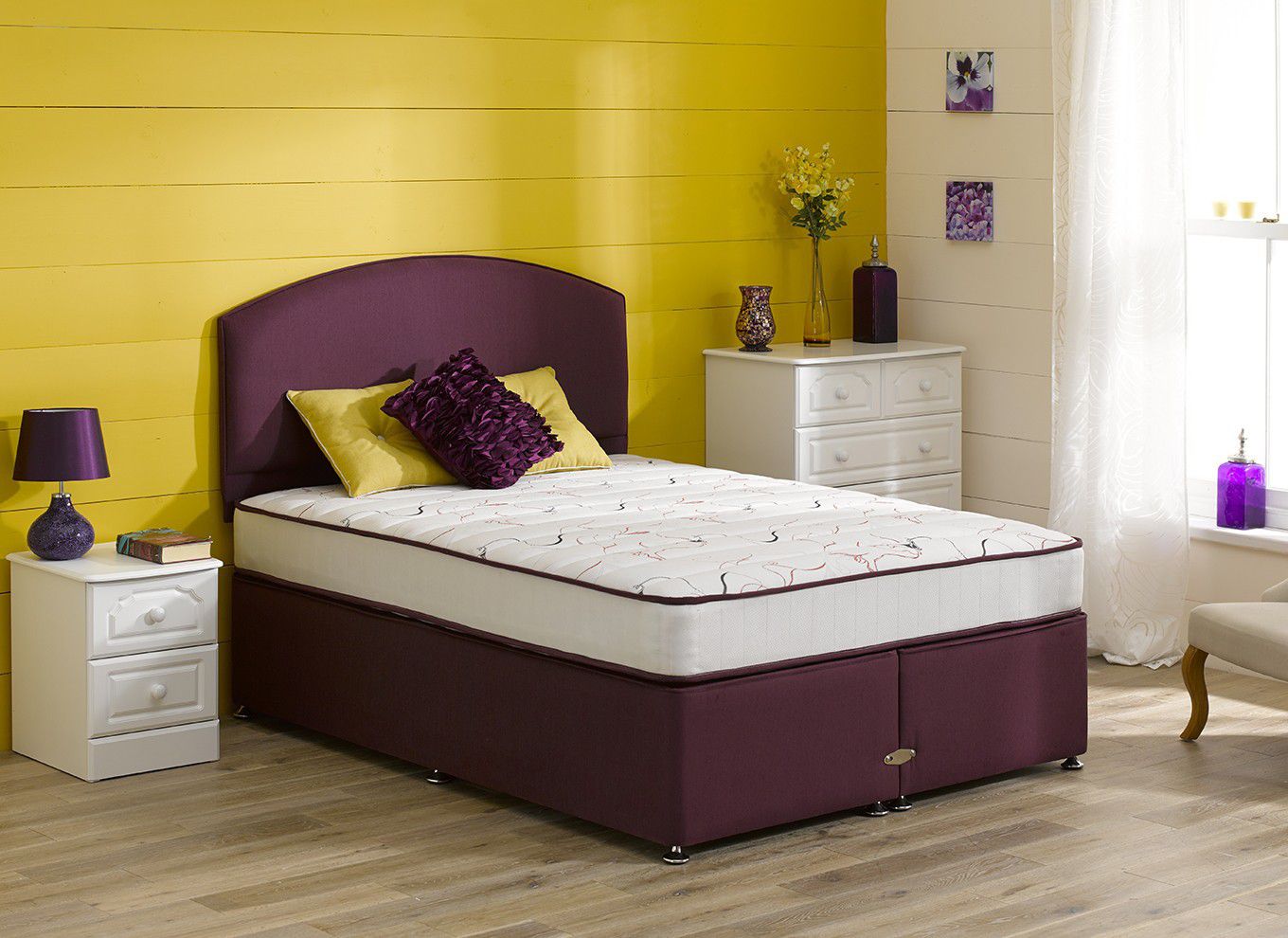 4`6 Double Charisma Pocket Spring Divan Bed - Medium Firm