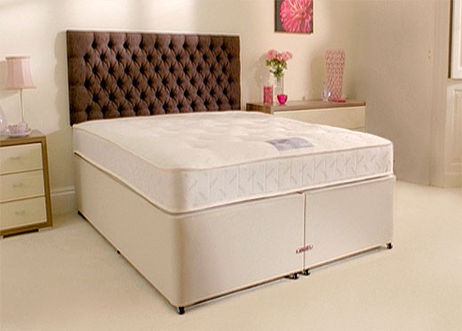 4`6 Double Dusk Open Spring Divan Bed - Medium Firm