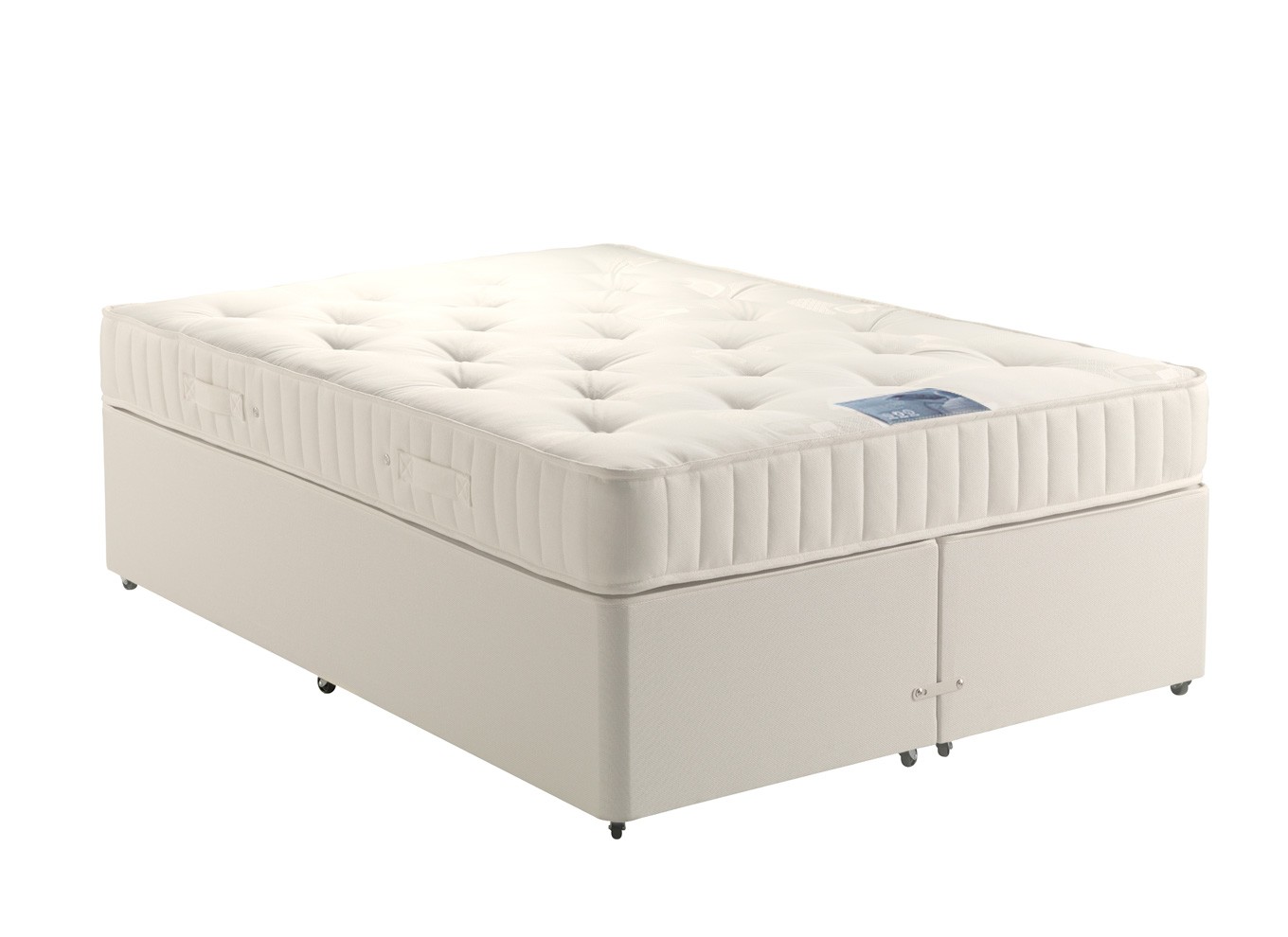 4`6 Double Omega Pocket Spring Divan Bed - Medium Firm