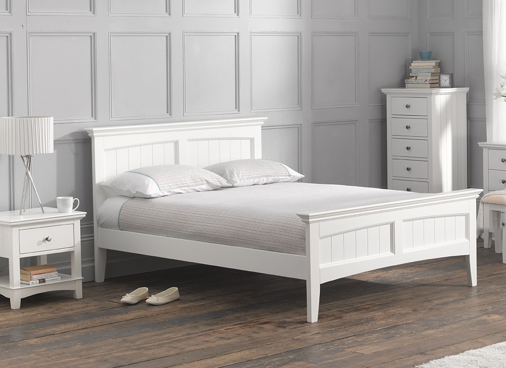 4`6 Double Pippa Bedstead - White