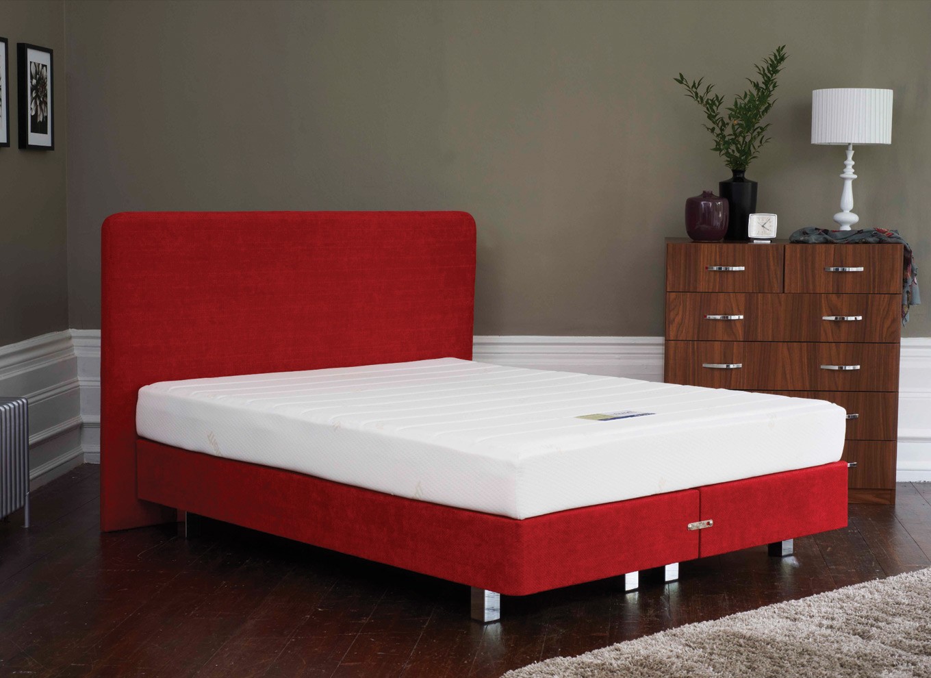 4`6 Double Poise Memory Foam Divan Bed - Firm