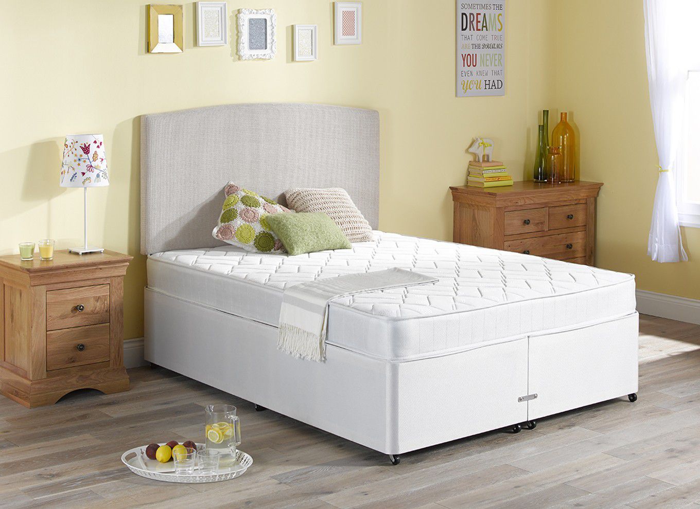 4`6 Double Primrose Open Spring Divan Bed - Medium