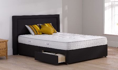 4`6 Double Therapur Devotion 24 Divan Bed - Medium - Carbon