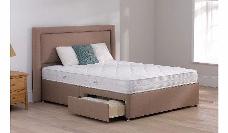 4`6 Double TheraPur Hush 20 Divan Bed - Medium - Oatmeal