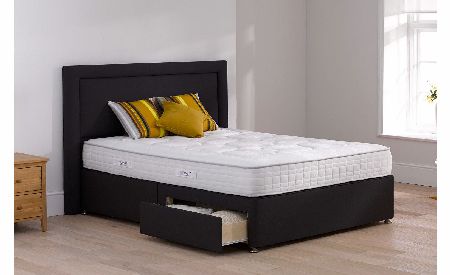 4`6 Double TheraPur Serenity Divan Bed - Medium Soft - Carbon