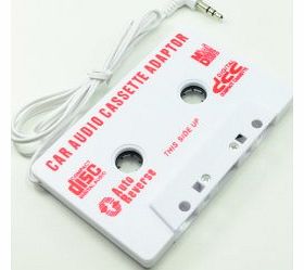4NETIC WHITE Car Audio Tape Cassette To Jack AUX For IPOD MP3 MP4 IPhone 5S 5C 5 4S NANO 3.5mm